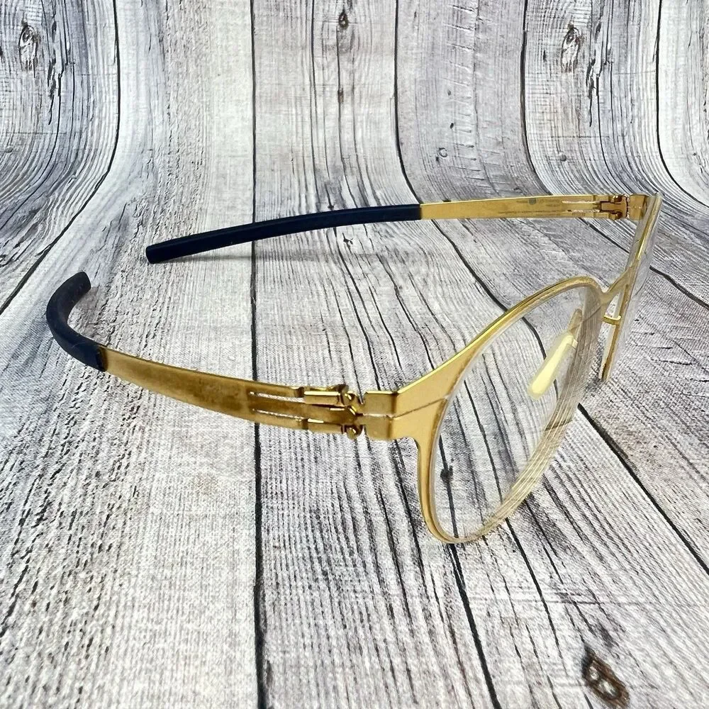 ic! BERLIN 125 FOXWEG AUTHENTIC EYEGLASSES MATT GOLD 47 – 22 – 145 *FRAME ONLY*
